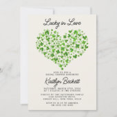 ラッキーインラブセントパトリックの日ブライダルシャワー 招待状 (正面)