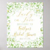 ラッキーインラブセントパトリックの日ブライダルシャワー 箔ポスター (正面)