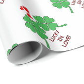 ラッキーインラブハートクローバー ラッピングペーパー (ロールコーナー)