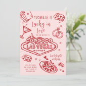 ラッキーインラブバチェロレッテ週末の旅程パーティー 招待状 (スタンド正面)