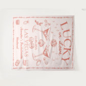 ラッキーインラブピーチカクテルバチェロレッテ タペストリー (正面(横))