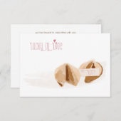 ラッキーインラブフォーチュンクッキー結婚式RSVPカード 出欠カード (正面/裏面)