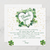 ラッキーインラブブライダルシャワーありがとう サンキューカード (正面/裏面)