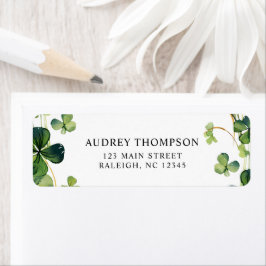 ラッキーインラブブライダルシャワーグリーンシャームロック ラベル