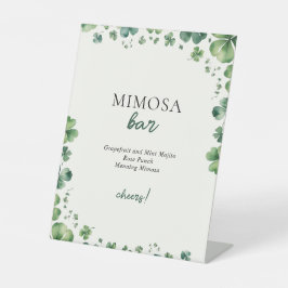 ラッキーインラブブライダルシャワーミモザバー 台座サイン