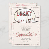 ラッキーインラブベガスカジノモダンバチェロレッテ 招待状 (正面/裏面)