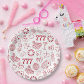 ラッキーインラブベガスバチェロレッテ ペーパープレート (パーティー)