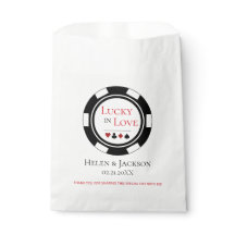 ラッキーインラブホワイトブラックトランプのポーカー結婚チップ