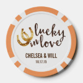 ラッキーインラブホースシュー結婚式の引き出物 ポーカーチップ (裏面)