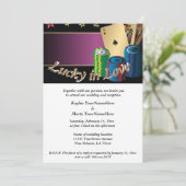 ラッキーインラブモダン結婚式招待状 招待状 (スタンド正面)