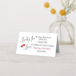 ラッキーインラブ抽選チケットホルダー プレイスカード