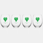 ラッキーインラブ結婚イベント ステムなしワイングラス (正面)