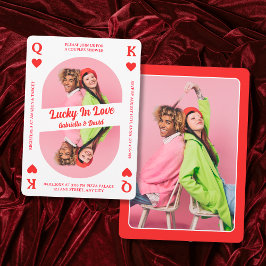 ラッキーインラブ遊のフォトカップルのシャワー 招待状