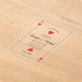 ラッキーインラブ遊ズカードラスベガス結婚ズ アクリル招待状