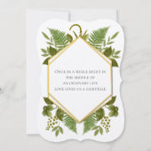 ラッキーインラブ4リーフクローバーファーンジオメトリック結婚ス 招待状 (裏面)