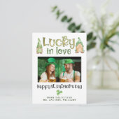 ラッキーインラブ |日付の保存結婚 案内ポストカード (スタンド正面)