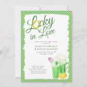 ラッキーインラブSt patricksカップルのシャワー 招待状 (正面)