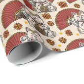 ラッキーウェ中国のルス猫ギフト包装紙 ラッピングペーパー (ロールコーナー)