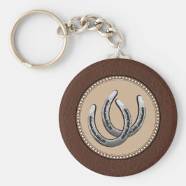 ラッキーウエスタンシルバーホースシューズ キーホルダー