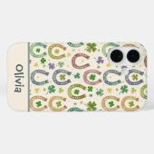 ラッキーウエスタンチャーム - 馬蹄とクローバー Case-Mate iPhoneケース (裏面 (横))