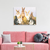 ラッキーウサギ キャンバスプリント (インサイチュ (リビング))