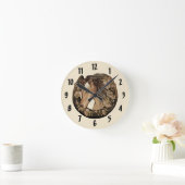 ラッキーウマ時計 ラウンド壁時計 (ホーム)