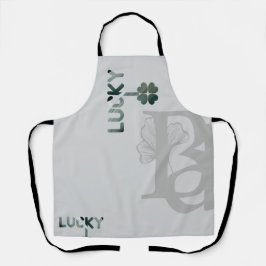 ラッキーエプロン抽象芸術トレンドデコールキッチングリーン エプロン