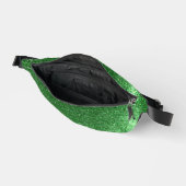 ラッキーエメラルドグリーングリッターグラムファッションラグジュアリー ファニーパック (見開き)