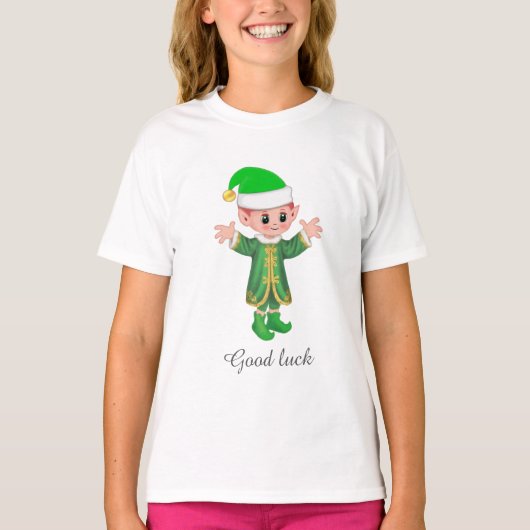 ラッキーエルフ＆スクリプト Tシャツ (正面)