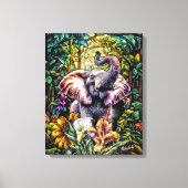 ラッキーエレファントキャンバスウォールアートバイニッキーズアート キャンバスプリント (正面)