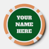 ラッキーカスタムクローバートランプのポーカーチップゴルフボールマーカー ポーカーチップ (裏面)