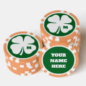 ラッキーカスタムクローバートランプのポーカーチップゴルフボールマーカー ポーカーチップ (積み重ね)