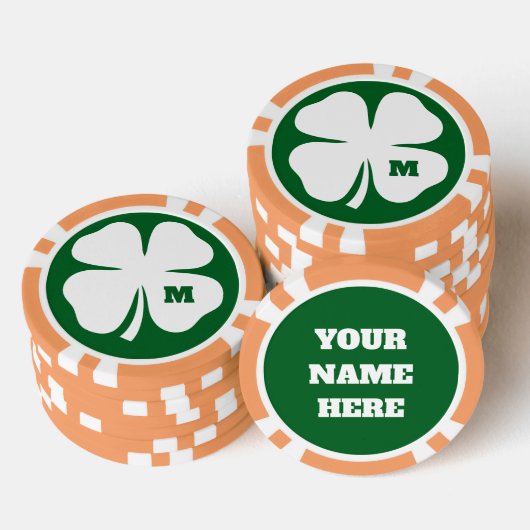 ラッキーカスタムクローバートランプのポーカーチップゴルフボールマーカー ポーカーチップ (積み重ね)