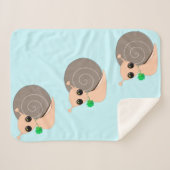 ラッキーカタツニールウィズクローバーベビーシェルパブランケット シェルパブランケット (正面(横))