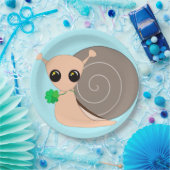 ラッキーカタツムリ紙プレート – カスタマイズ可能 ペーパープレート (パーティー)