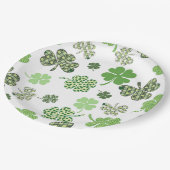 ラッキーカラフルクローバー ペーパープレート (アングル)