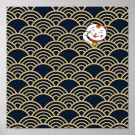 ラッキーカ日本のリコ猫 | Maneki Nekoポスター ポスター