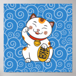ラッキーカ日本のリコ猫 | Maneki Nekoポスター ポスター