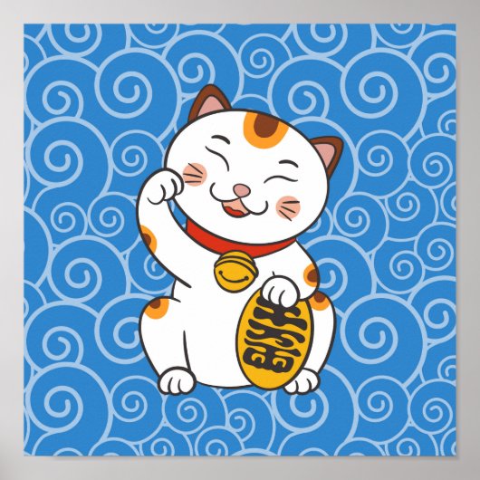 ラッキーカ日本のリコ猫 | Maneki Nekoポスター ポスター (正面)