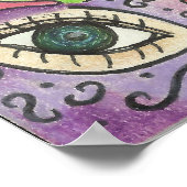 ラッキーガールアートコラージュのポスター ポスター (角)