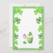 ラッキーガールシャムロック&マフィン誕生日パーティーインヴィ 招待状 (裏面)