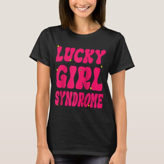 ラッキーガールシンドローム 幸運の具現化 女性 Tシャツ (正面)