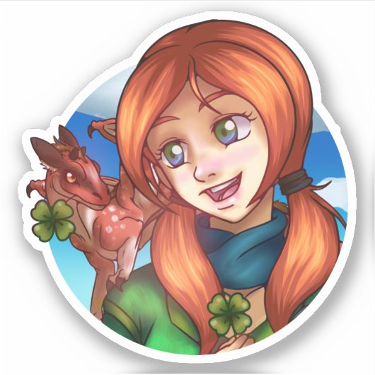 ラッキーガール シール (正面)