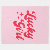 ラッキーガール フリースブランケット (正面(横))