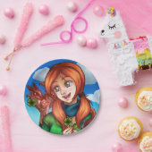 ラッキーガール ペーパープレート (パーティー)