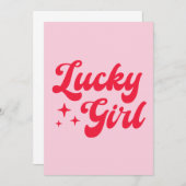 ラッキーガール 招待状 (正面/裏面)