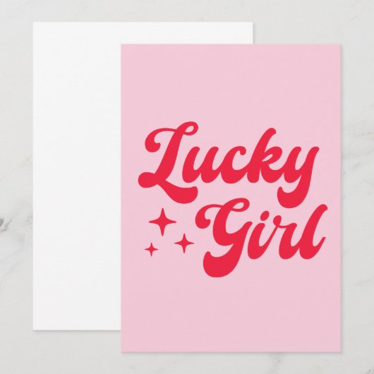 ラッキーガール 招待状 (正面/裏面)