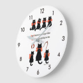 ラッキーキャッツ・ルイス・ウェイン ラージ壁時計 (傾斜)