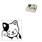 ラッキーキャットアートスタンプ ラバースタンプ (押印)