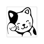 ラッキーキャットアートスタンプ ラバースタンプ (インプリント)